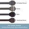 Kenney Mfg Kenney Beckett 5/8" Standard Decorative Window Curtain Rod, 48-86", Oil Rubbed Bronze KN71647V1 - alternate 2